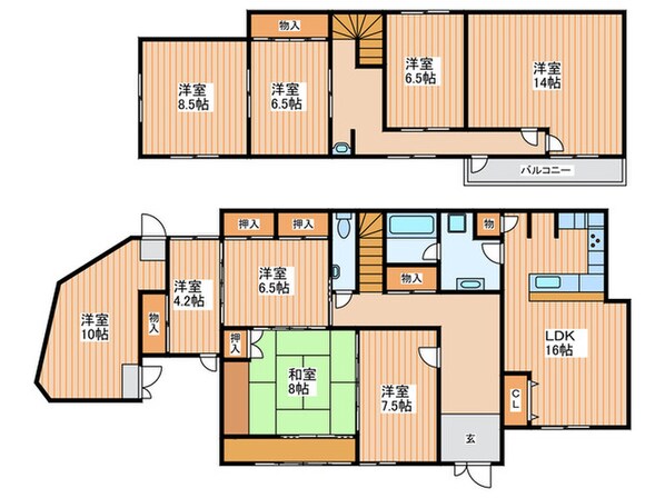 寝屋川市高倉1丁目貸家の物件間取画像